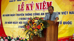 Lễ kỷ niệm 80 năm Ngày truyền thống Công an nhân dân Việt Nam (19/8/1945 - 19/8/2025) tại phường Hoài Nhơn Tây