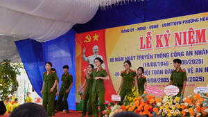Lễ kỷ niệm 80 năm Ngày truyền thống Công an nhân dân Việt Nam (19/8/1945 - 19/8/2025) tại phường Hoài Nhơn Tây