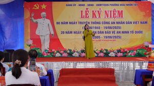 Lễ kỷ niệm 80 năm Ngày truyền thống Công an nhân dân Việt Nam (19/8/1945 - 19/8/2025) tại phường Hoài Nhơn Tây