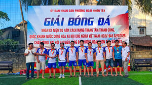 Giải bóng đá nhân kỷ niệm 80 năm Cách mạng tháng Tám thành công, Quốc khánh nước Cộng hòa xã hội chủ nghĩa Việt Nam (02/9/1945 - 02/9/2025) - Chào mừng Đại hội Đại biểu Đảng bộ phường Hoài Nhơn Tây lần thứ I