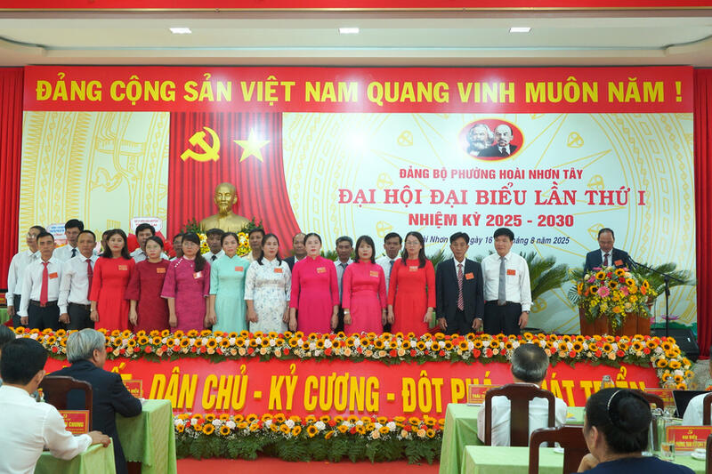 Đại hội đại biểu Đảng bộ phường Hoài Nhơn Tây lần thứ I, nhiệm kỳ 2025 – 2030